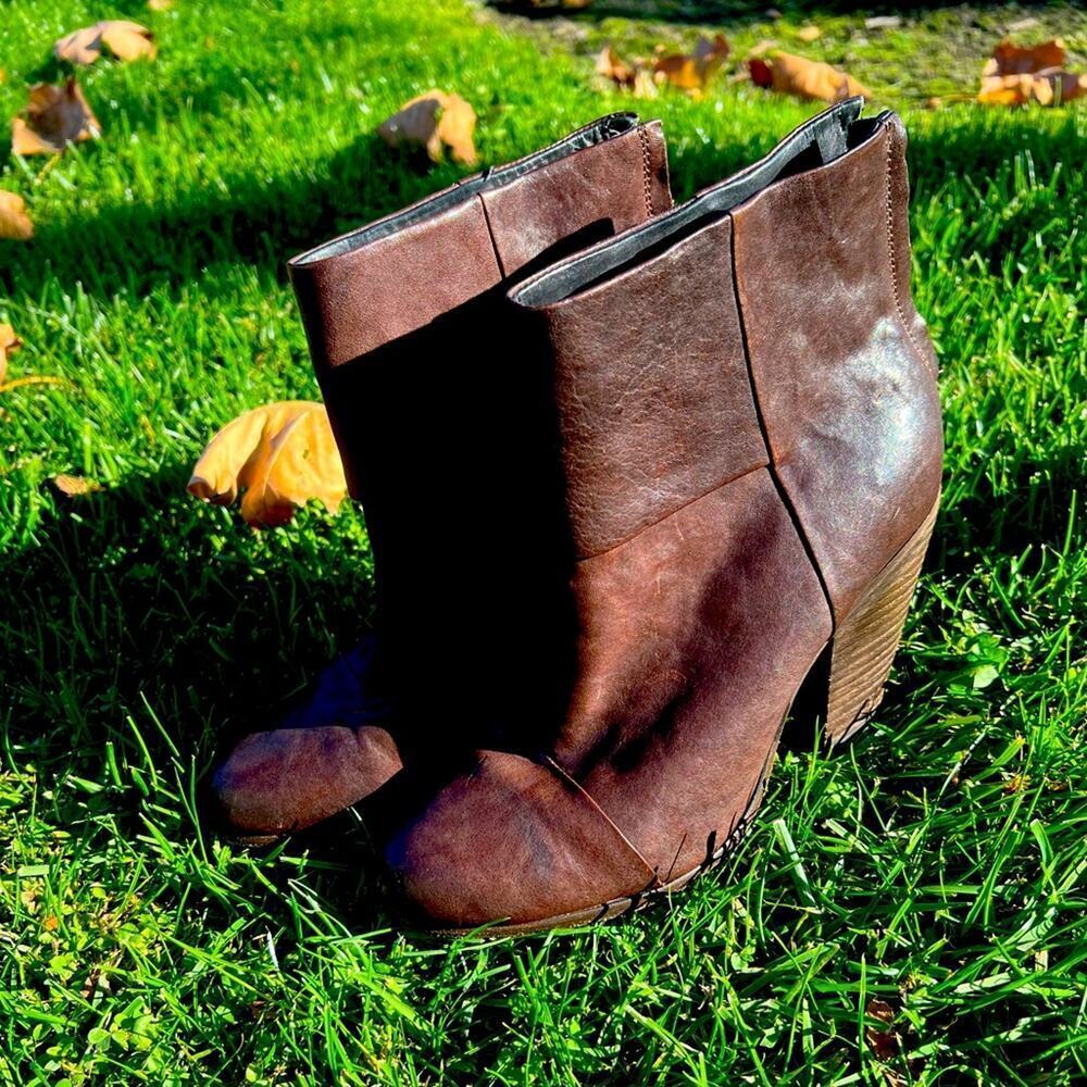 Rag & Bone Heel Ankle Boots Chocolate Size 39